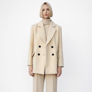 Zara oversized winter blazer size S color cream